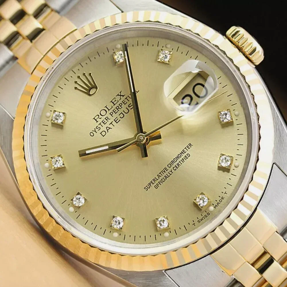 Sale! Rolex 18kt Men's Factory Two Tone Diamond Watch